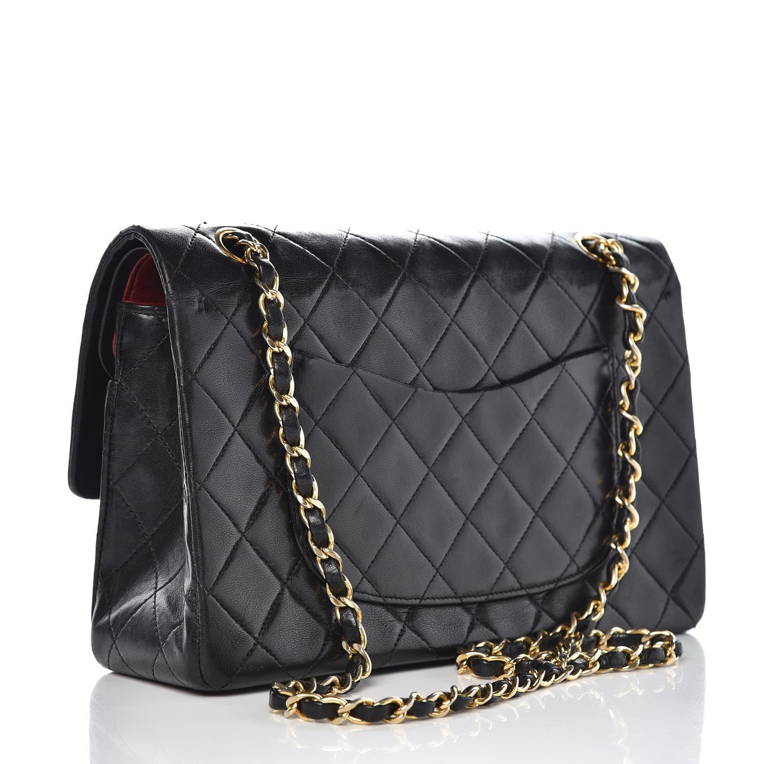 Chanel Lambskin Quilted Medium Double Flap Bag Black 4 of 13
