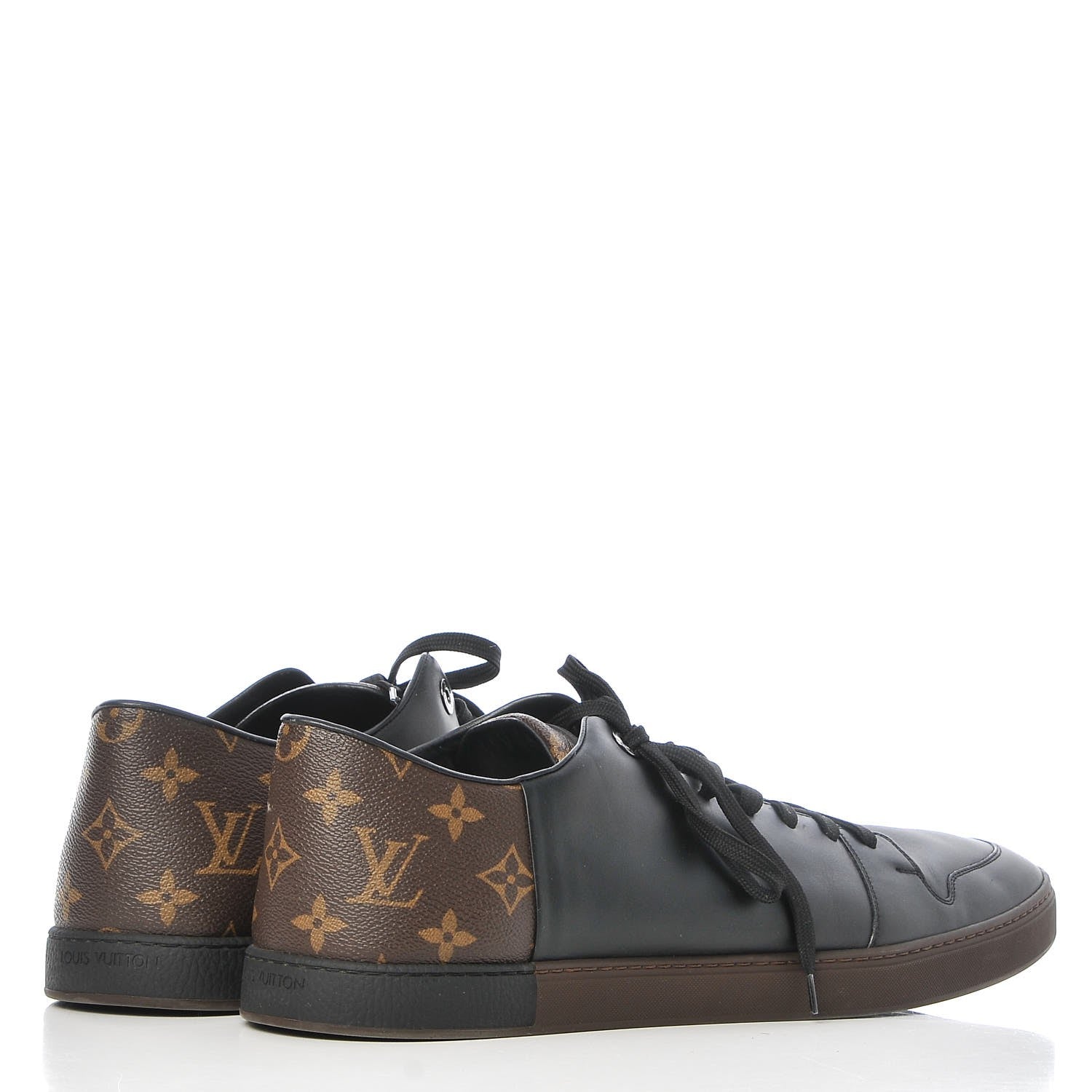 Louis Vuitton Calfskin Monogram Line Up Sneaker 13 Black 4 of 10