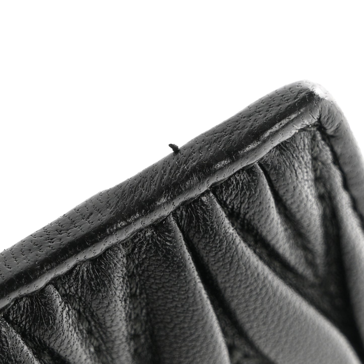 Nappa Matelasse Card Holder Black