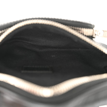 Gucci GG Supreme Monogram Textured Calfskin Retro Interlocking G Belt Bag Black 5 of 11