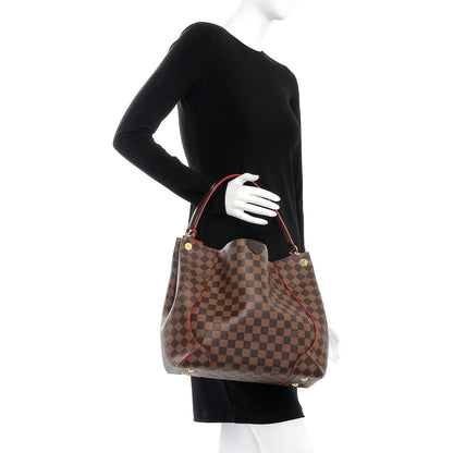 Louis Vuitton Damier Ebene Caissa Hobo Cherry 2 of 11