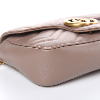 Gucci Calfskin Matelasse Super Mini GG Marmont Shoulder Bag Porcelain Rose 8 of 12