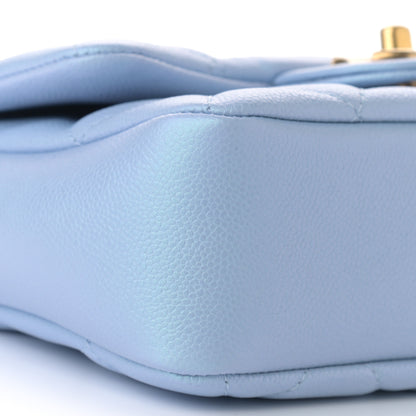 Chanel Iridescent Caviar Quilted Mini My Perfect Flap Light Blue 8 of 9