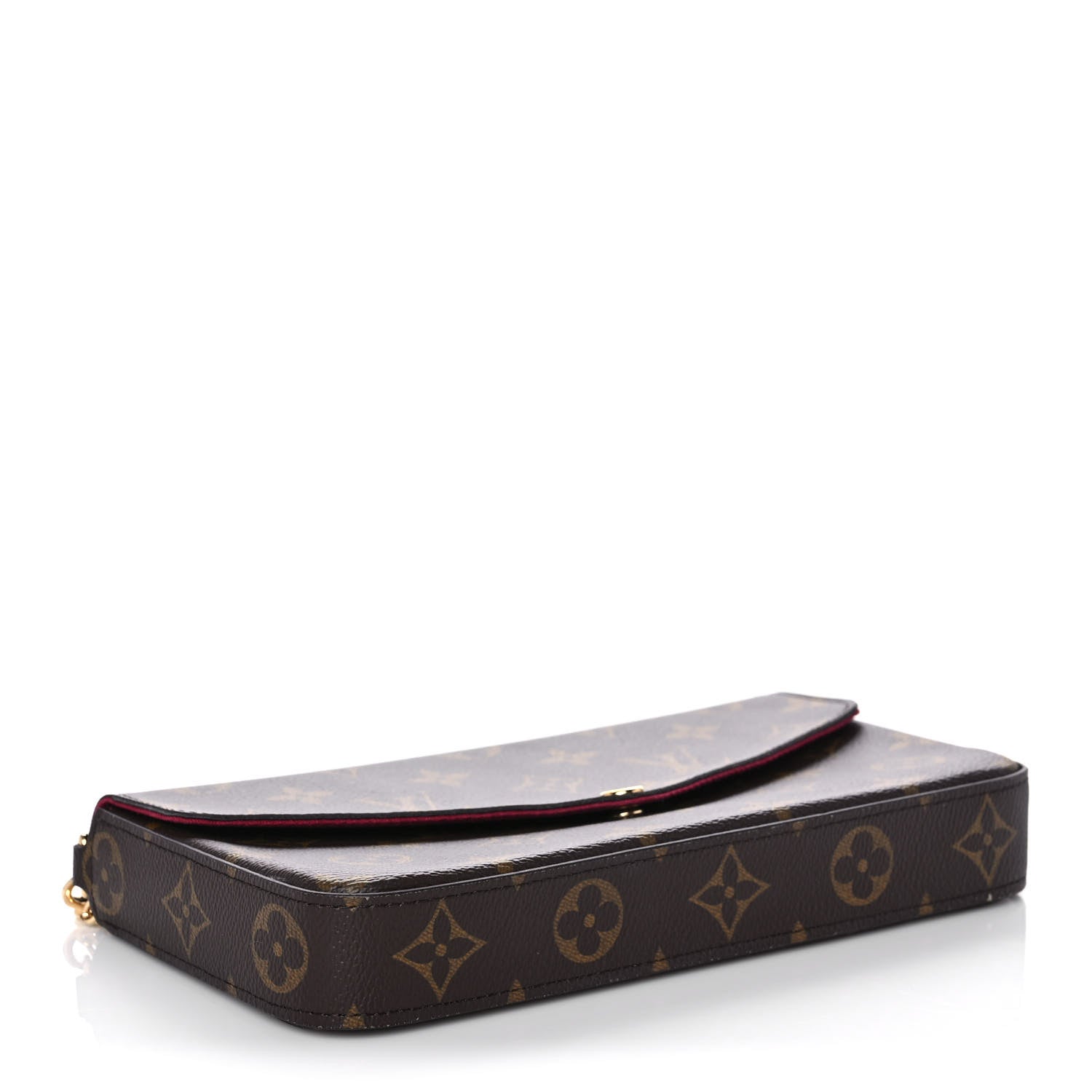 Louis Vuitton Monogram Pochette Felicie Chain Wallet Fuchsia 5 of 17