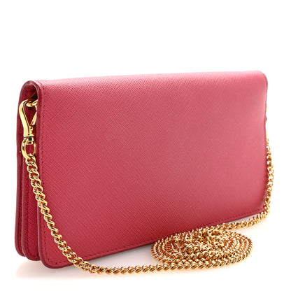 Prada Saffiano Metal Mini Crossbody Bag Peonia 3 of 10