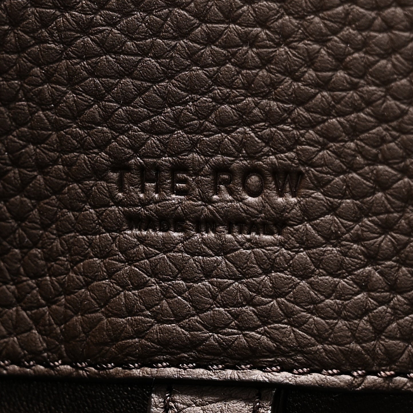 Matte Grained Calfskin Margaux Shoulder 12 Deep Brown