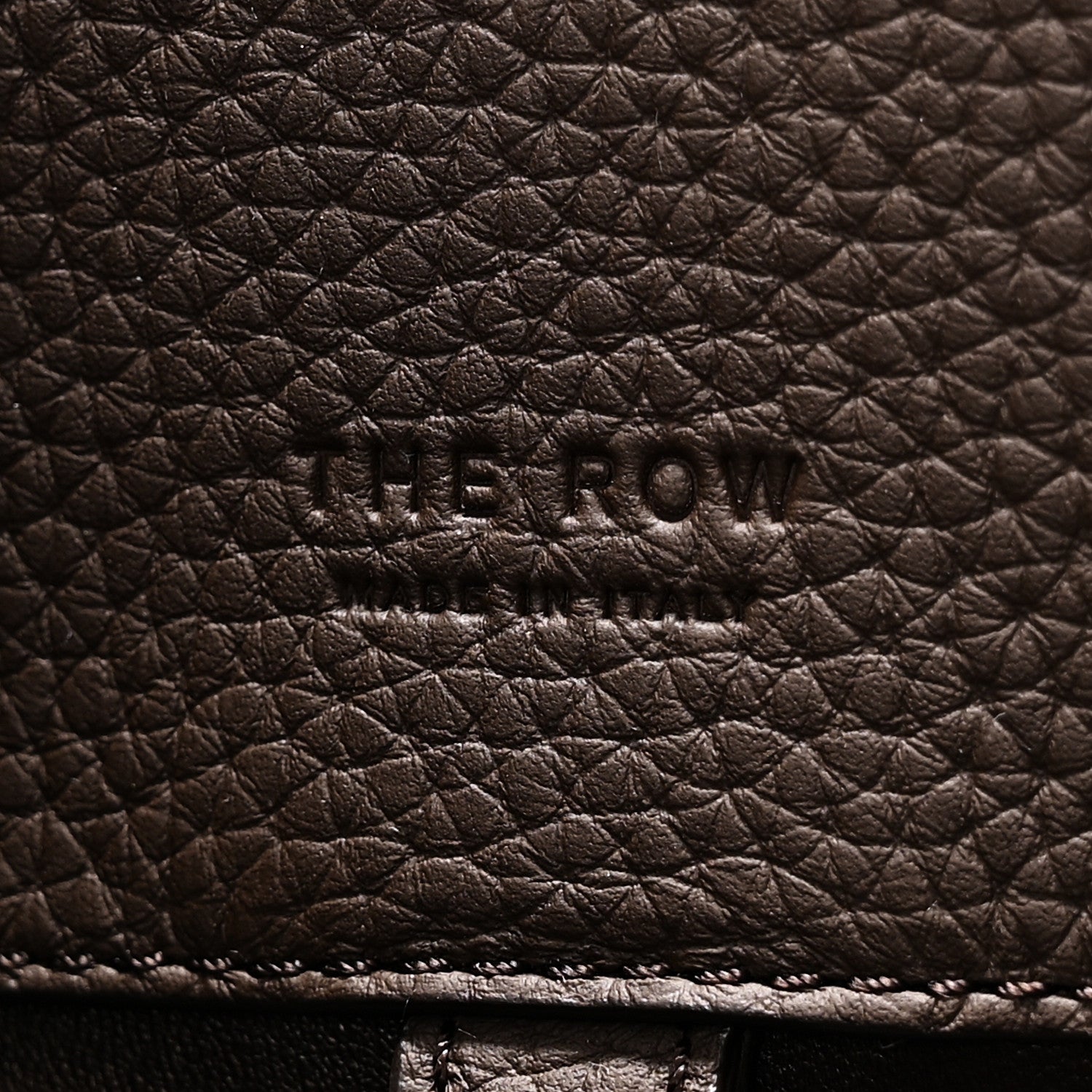 The Row Matte Grained Calfskin Margaux Shoulder 12 Deep Brown 6 of 9