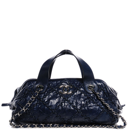 Chanel Calfskin Ultra Stitch Bowler Navy 1 of 7