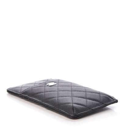 Chanel Caviar Quilted Classic Flat Wallet Pouch Black 4 of 8