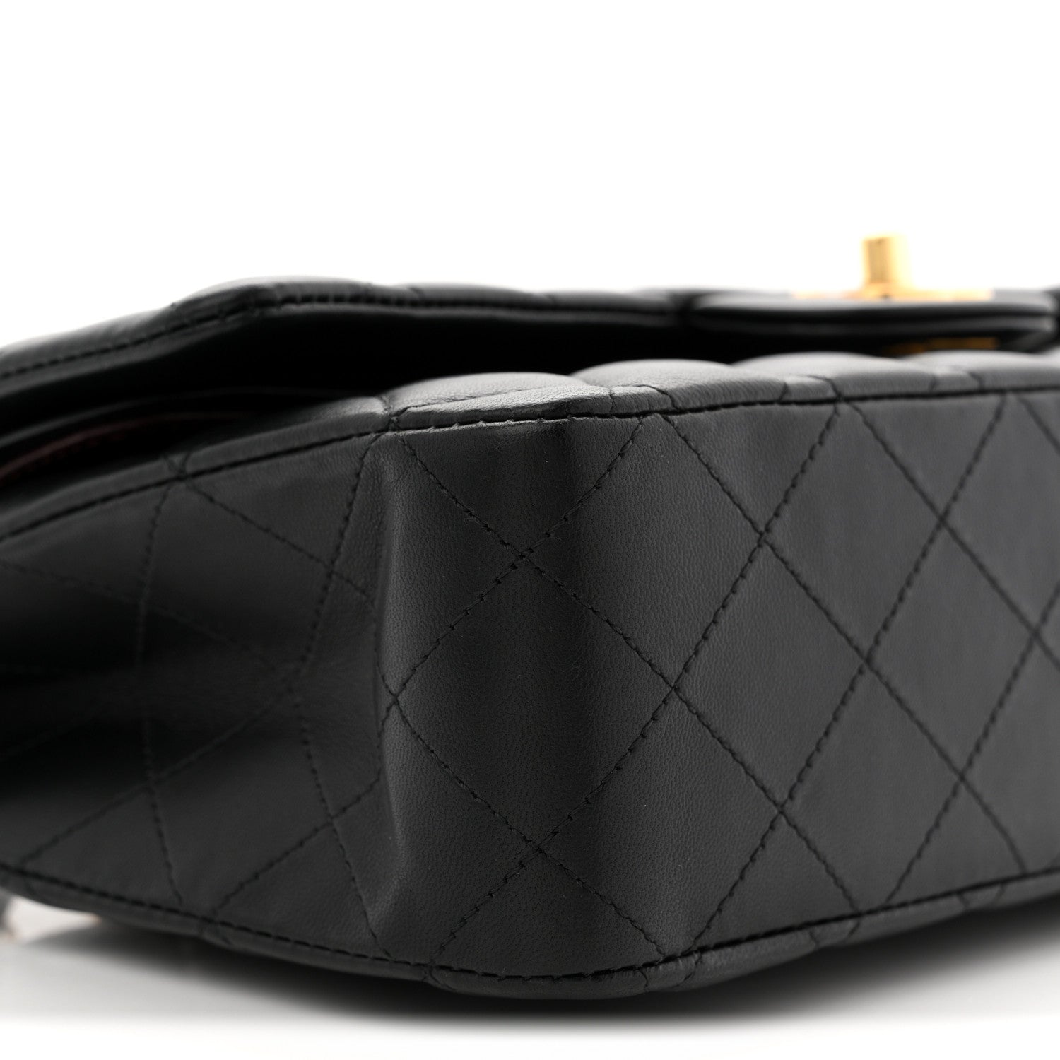 Chanel Lambskin Quilted Medium Double Flap Black 9 of 10