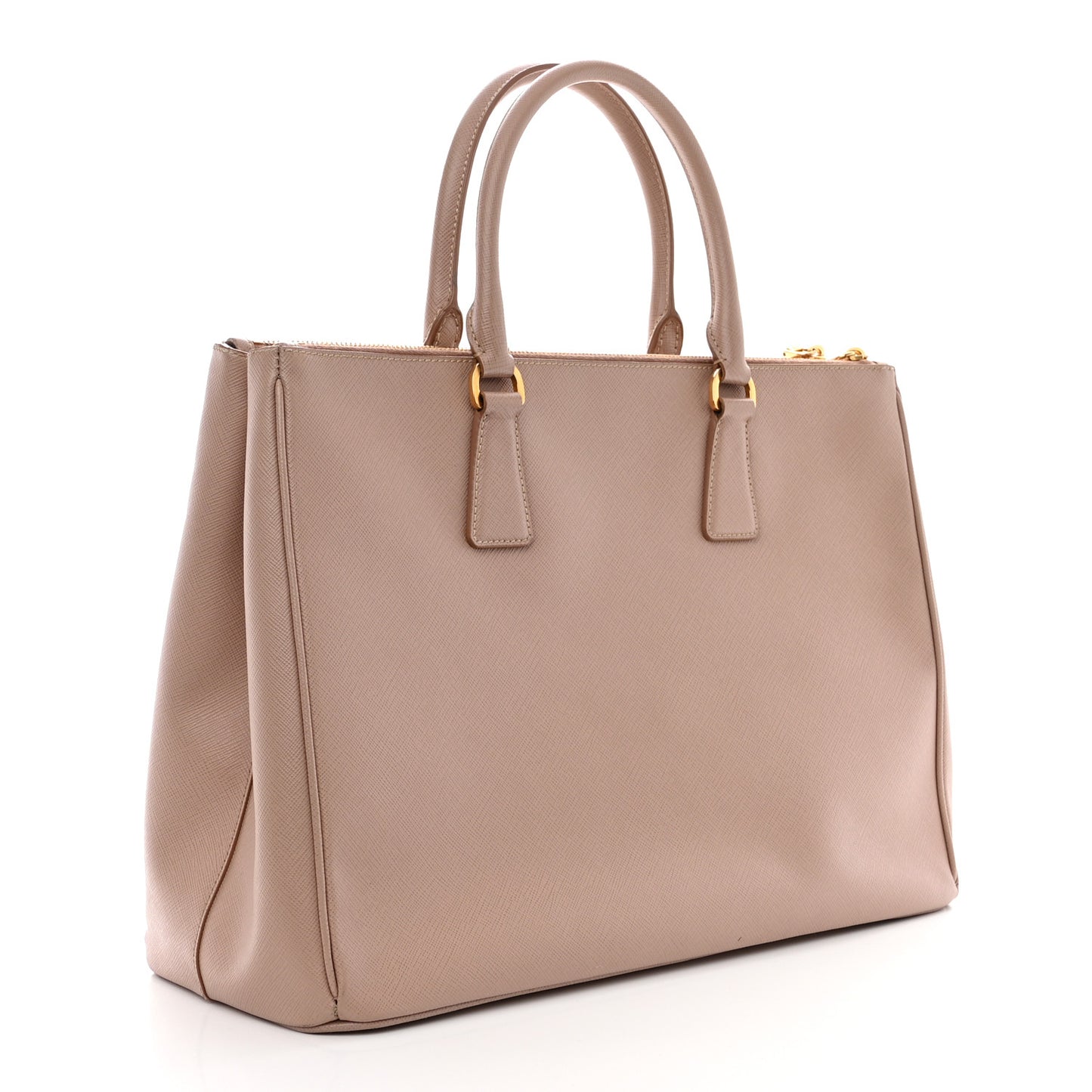 Saffiano Lux Large Galleria Double Zip Tote Cammeo
