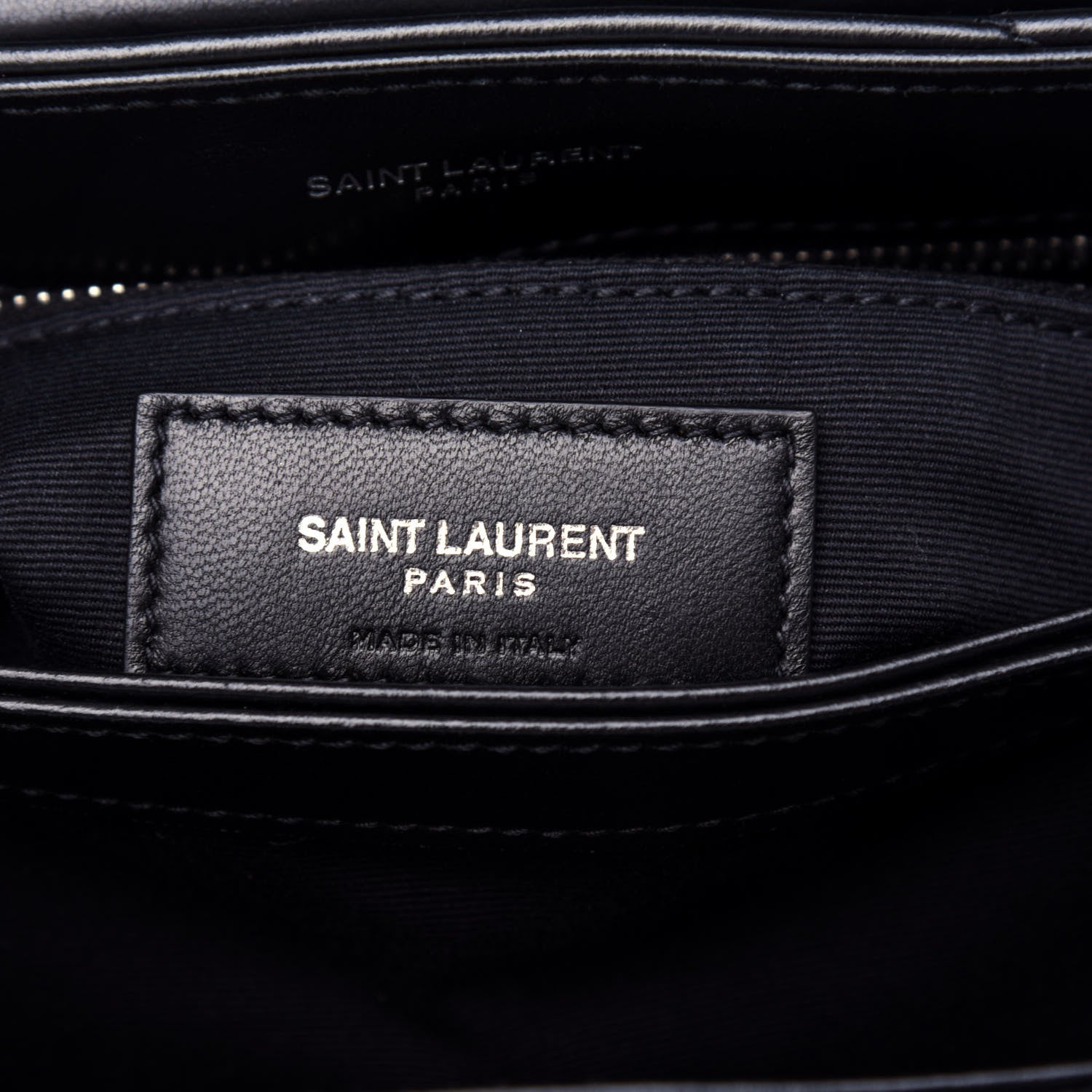 Saint Laurent Calfskin Y Quilted Monogram Toy Loulou Crossbody Bag Black 8 of 13