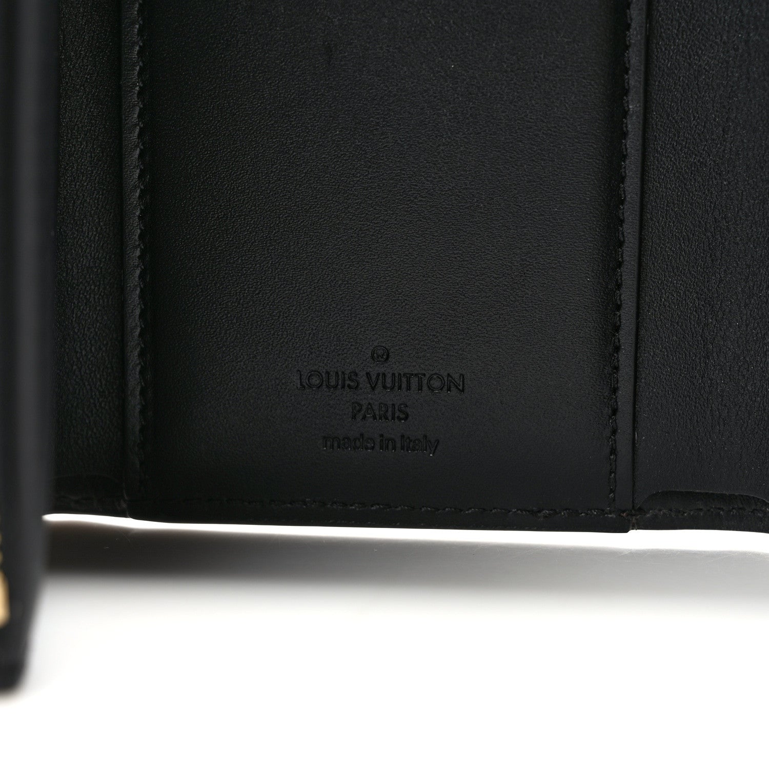 Louis Vuitton Patent Calfskin Monogram Cherrywood Compact Wallet Black 6 of 7