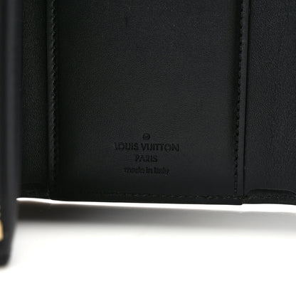 Louis Vuitton Patent Calfskin Monogram Cherrywood Compact Wallet Black 6 of 7
