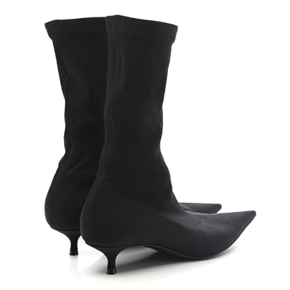 Balenciaga Jersey Crepe Extreme Pointed Toe Knife Booties 38 Black 4 of 7