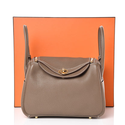 Hermes Taurillon Clemence Lindy 26 Etoupe 8 of 8