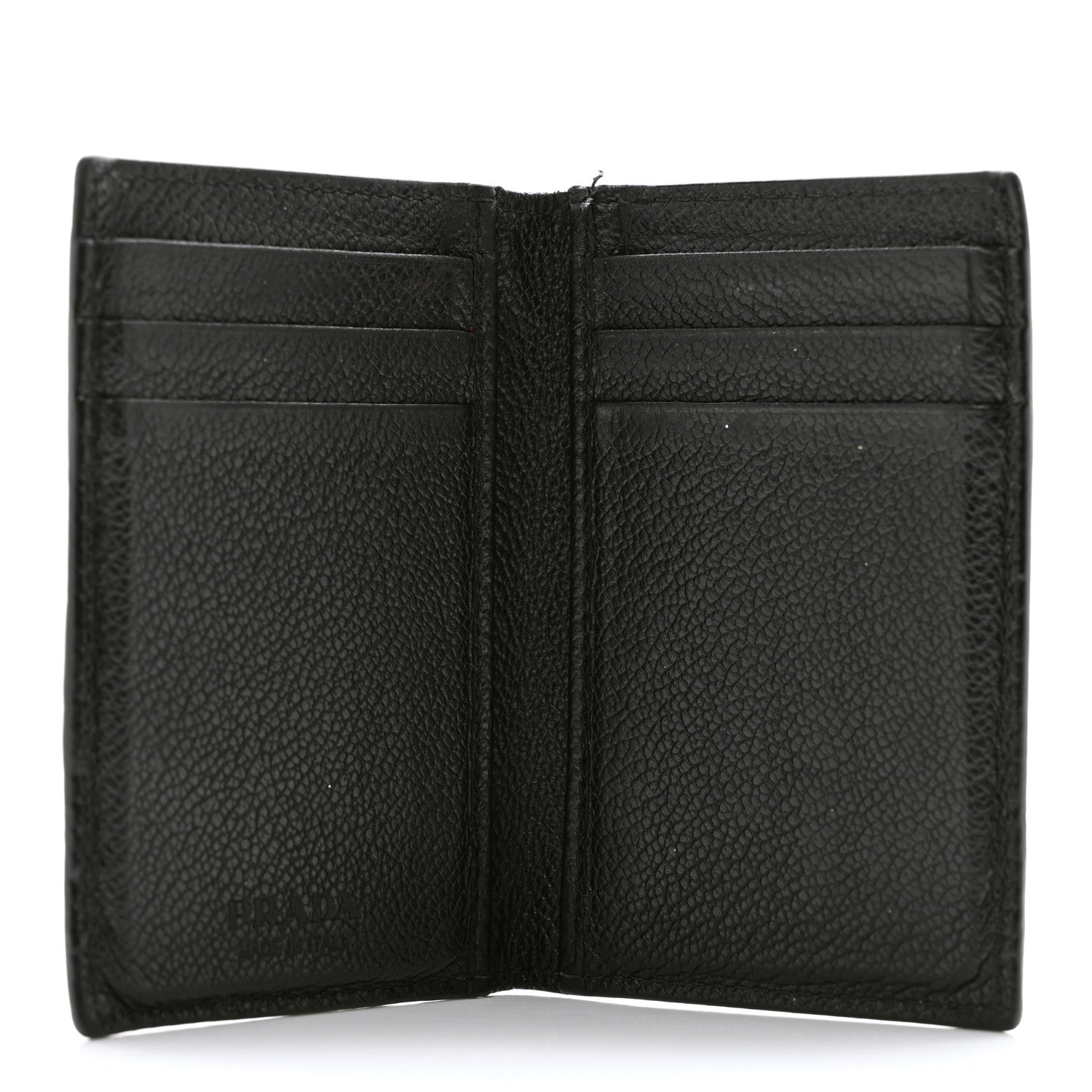 Prada Vitello Micro Grain Card Holder Black 5 of 9