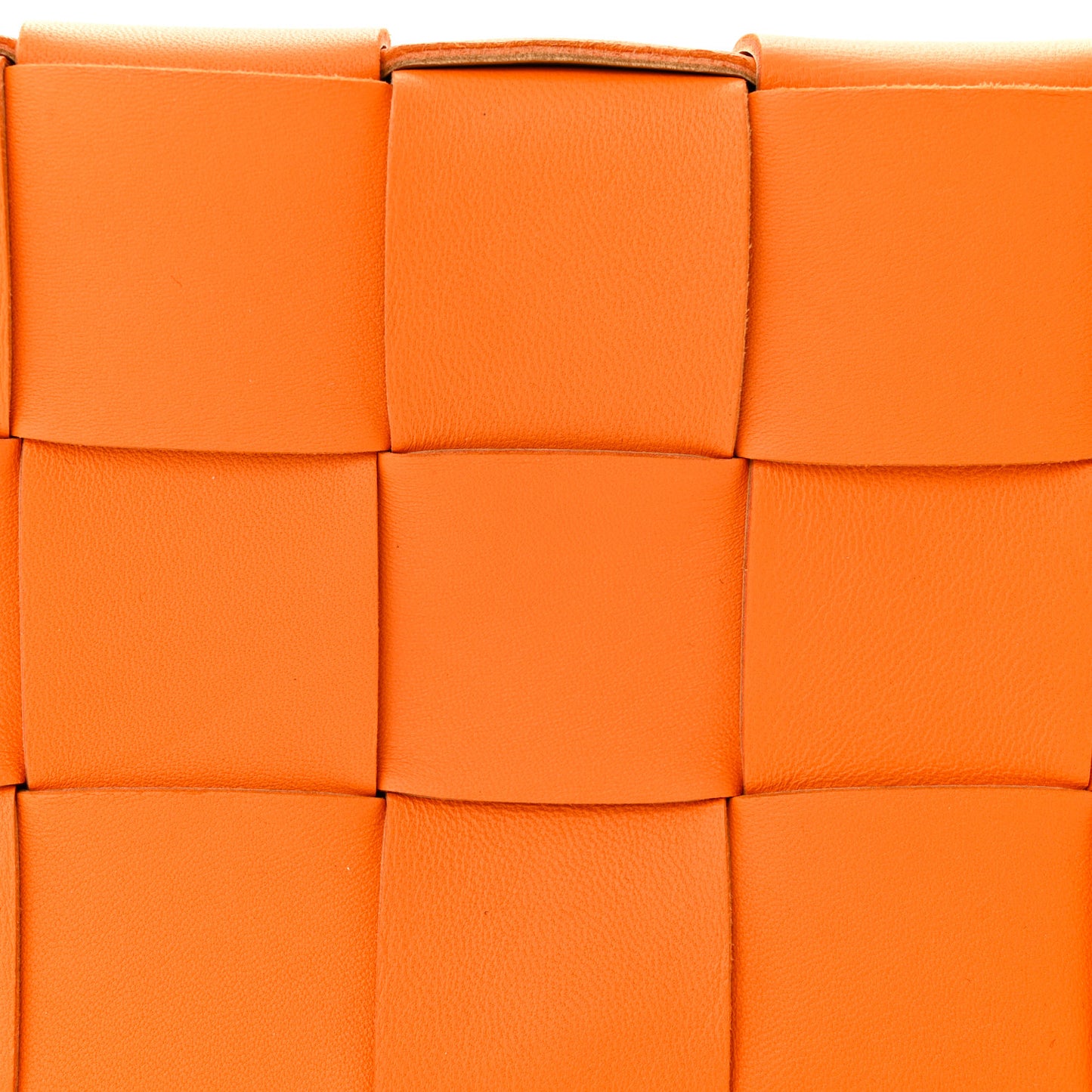 Lambskin Maxi Intrecciato Cassette Crossbody Bag Tangerine