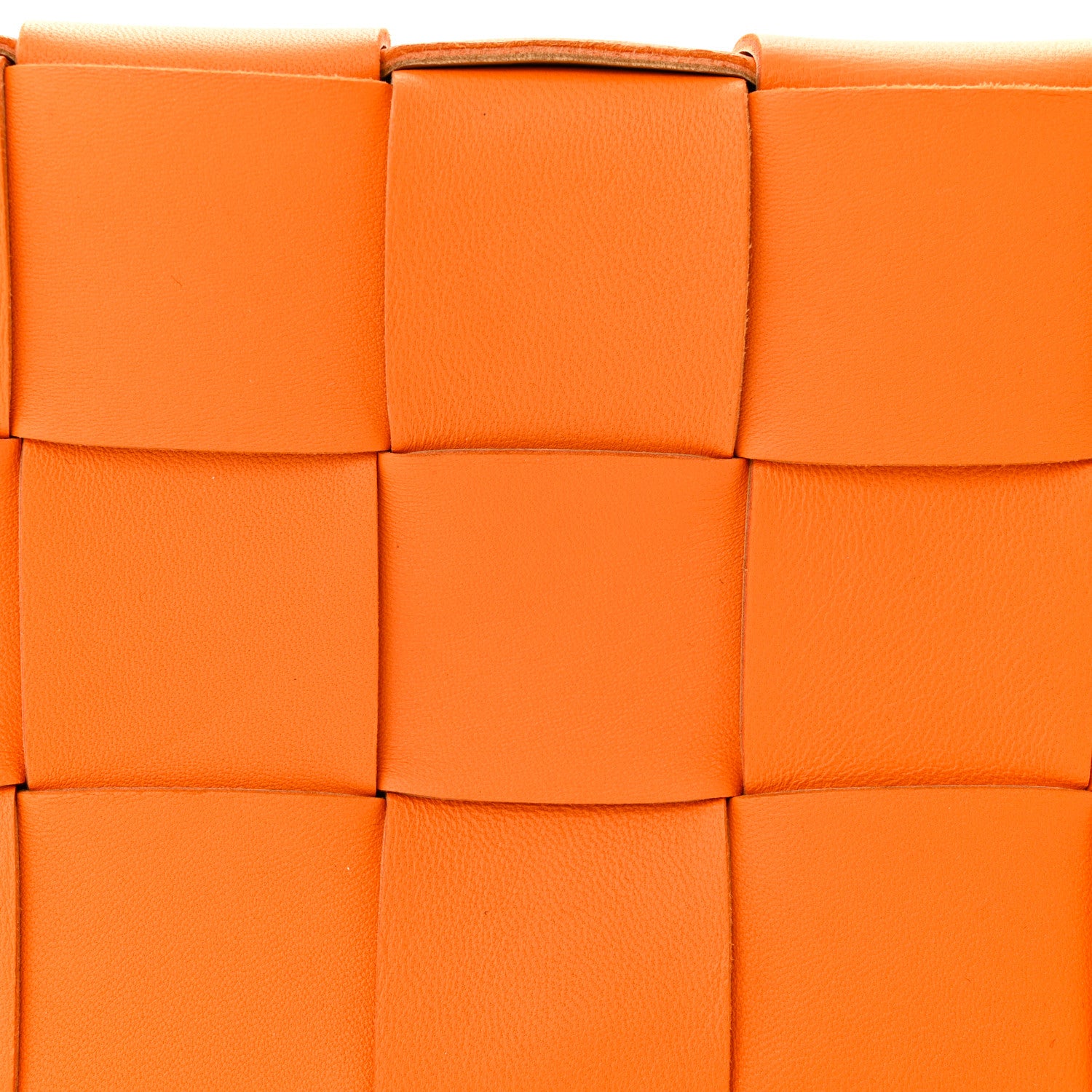 Bottega Veneta Lambskin Maxi Intrecciato Cassette Crossbody Bag Tangerine 8 of 12