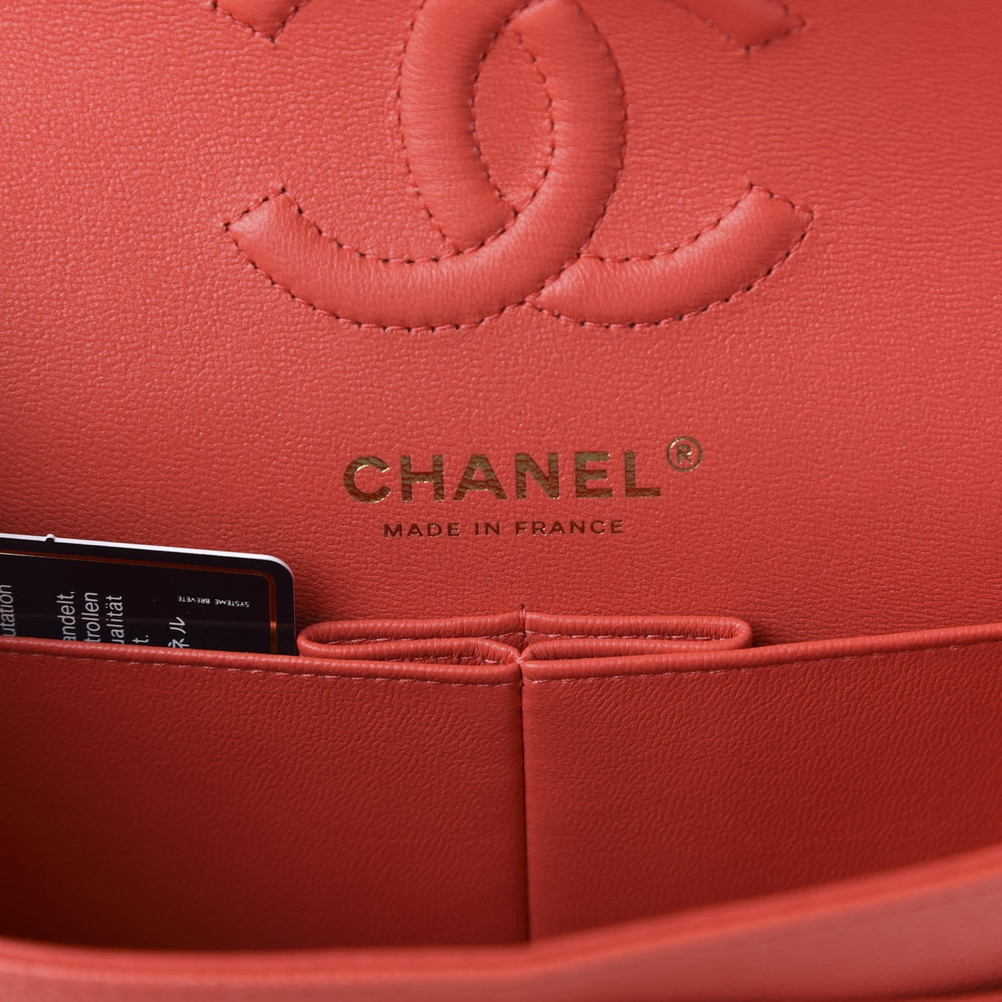 Caviar Quilted Small Double Flap Red