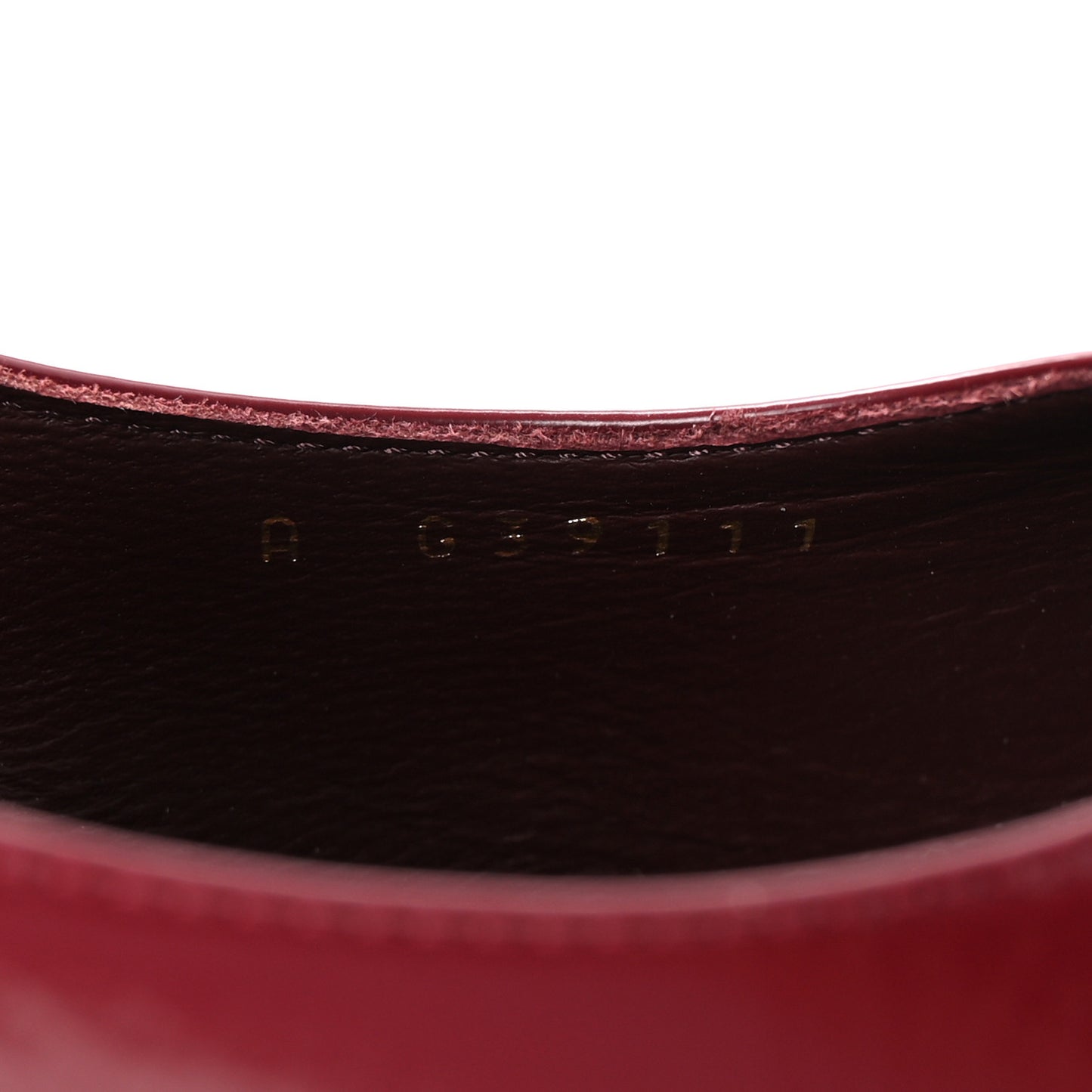 Shiny Goatskin Cap Toe Mary Jane Pumps 40 Burgundy Dark Grey