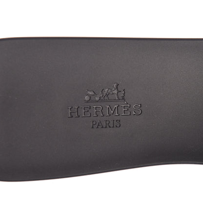Hermes Rubber Aloha Sandals 37 Black 7 of 8