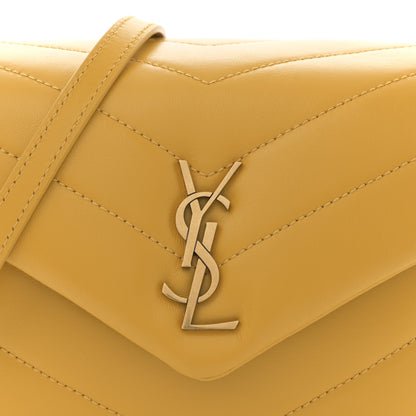Saint Laurent Calfskin Y Quilted Monogram Toy Loulou Crossbody Bag Saffran 8 of 11