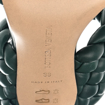 Bottega Veneta Nappa Twisted Padded Intrecciato Curve Slide Sandals 38 Vert Fonce 6 of 7