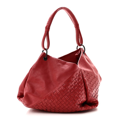 Bottega Veneta Nappa Intrecciato Aquilone Fortune Cookie Hobo Red 3 of 9