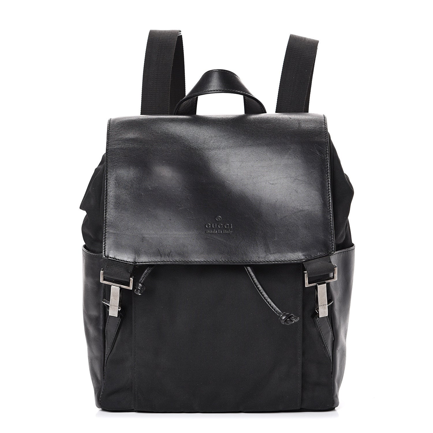 Gucci Calfskin Canvas Backpack Black 1 of 14
