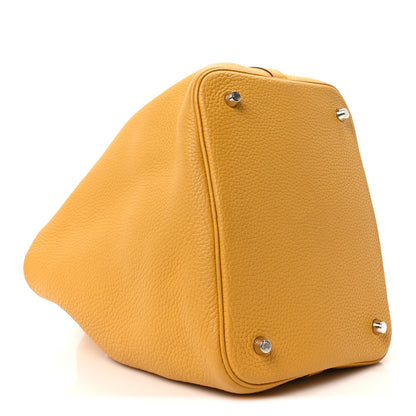 Hermes Taurillon Clemence Picotin Lock 22 MM Jaune Ambre 4 of 10