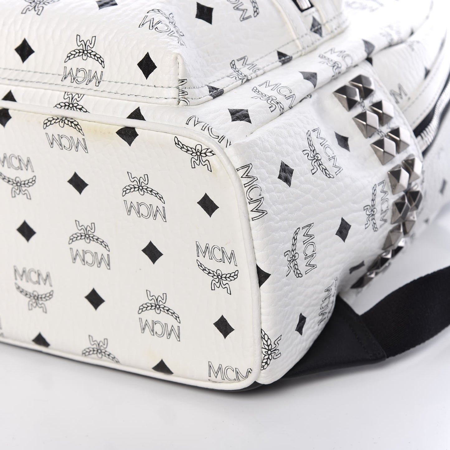 Visetos Small Side Stud Stark Backpack White