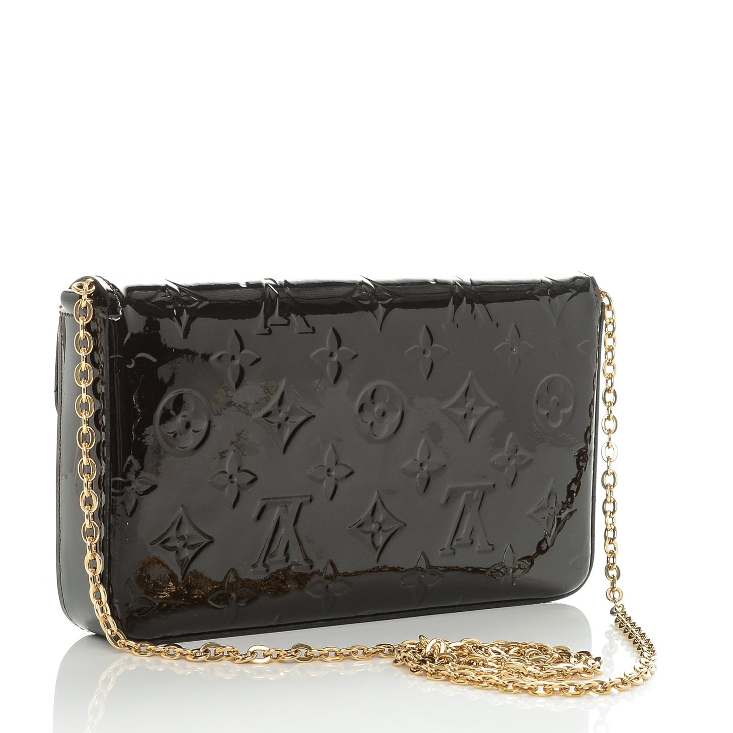 Vernis Pochette Felicie Chain Wallet Amarante