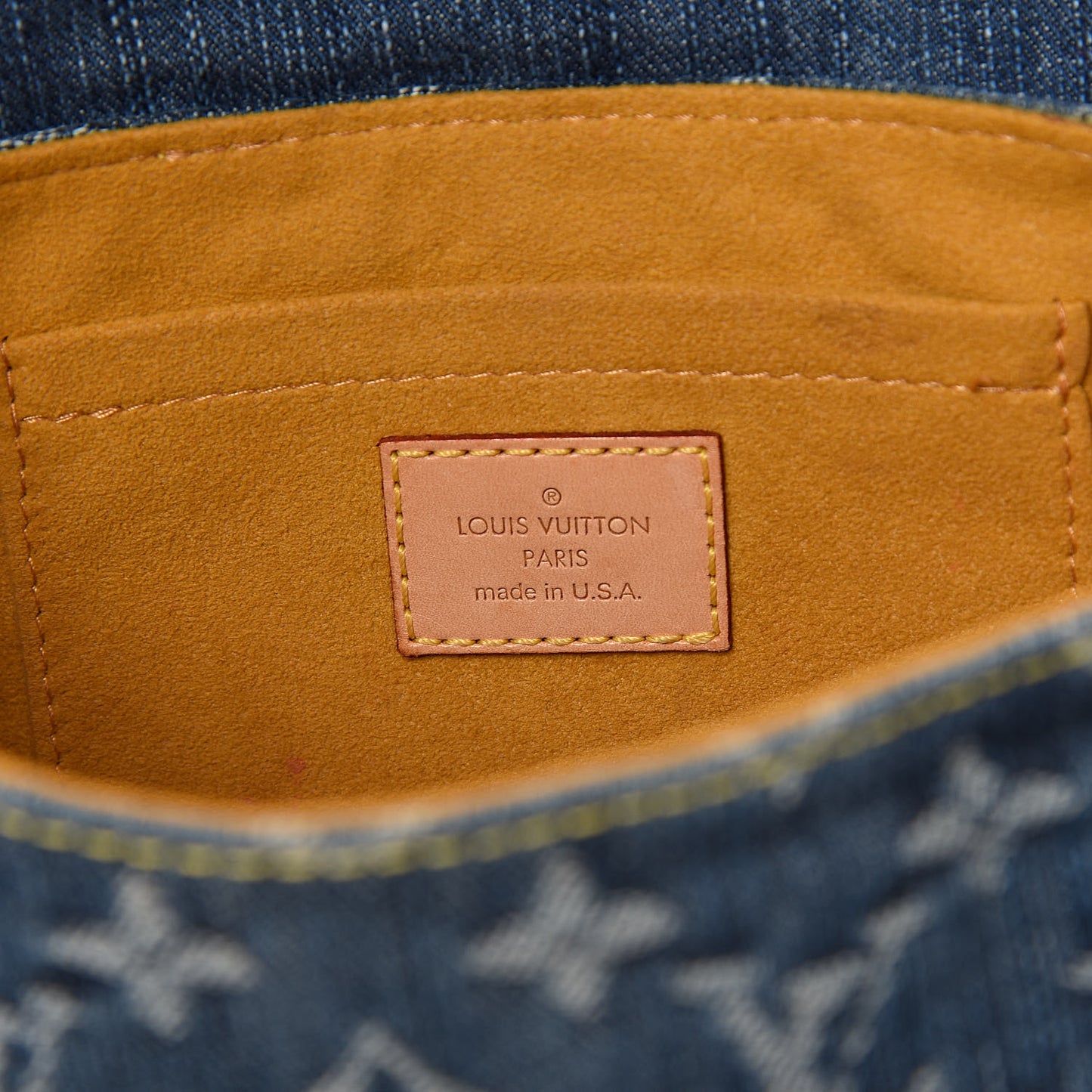 Monogram Denim Mini Pleaty Blue