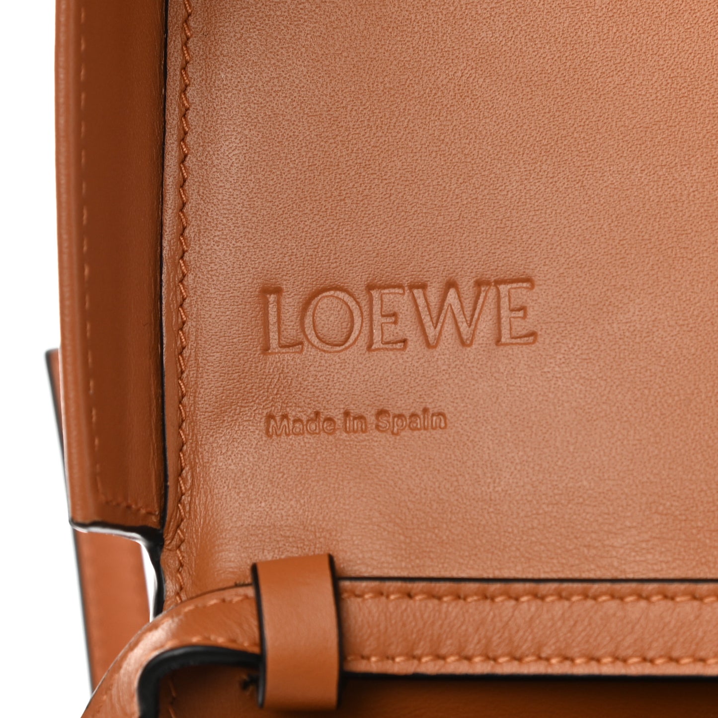 Calfskin Marine Stripe Mini Heel Shoulder Bag Tan
