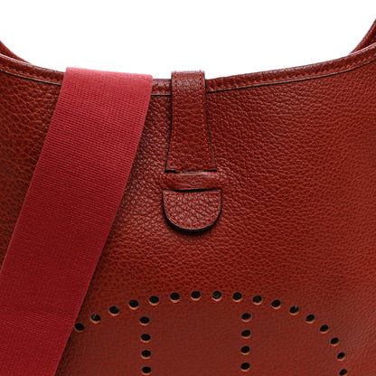 Hermes Buffle Skipper Evelyne GM Rouge H 8 of 11