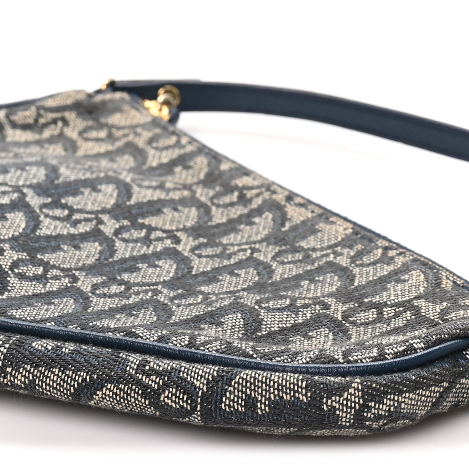 Christian Dior Monogram Mini Saddle Pochette Navy 10 of 10