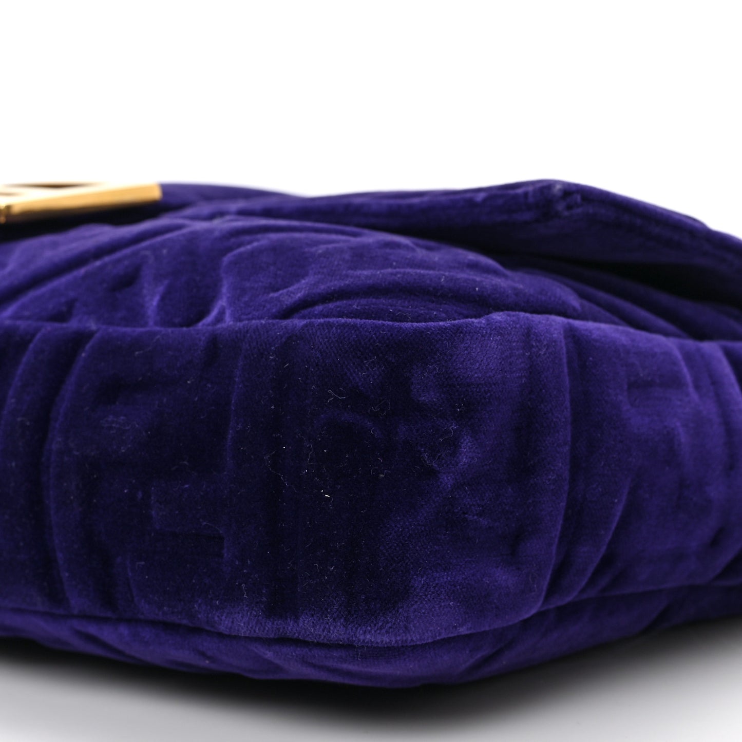 Velluto FF Embossed Large Baguette Viola Plus