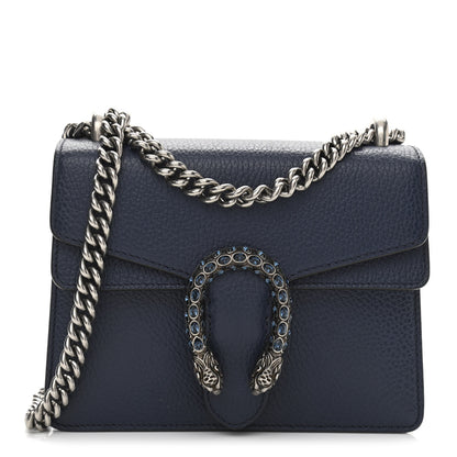 Gucci Dollar Calfskin Crystal Mini Dionysus Shoulder Bag Blue Agata Montana Sapphire 1 of 11