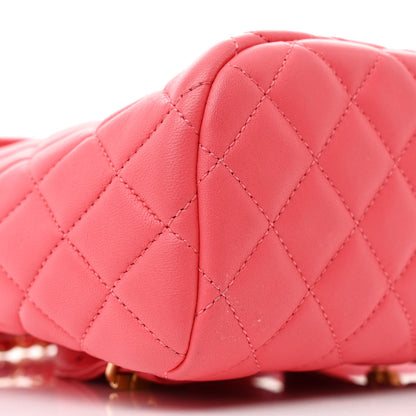 Chanel Lambskin Quilted Small Urban Spirit Backpack Dark Pink 9 of 10