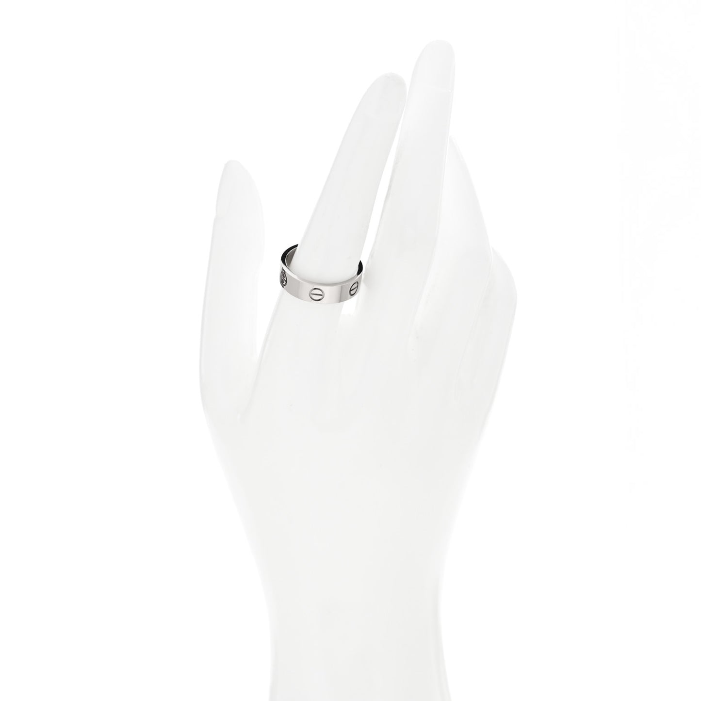 18K White Gold 5.5mm LOVE Ring 58 8.25