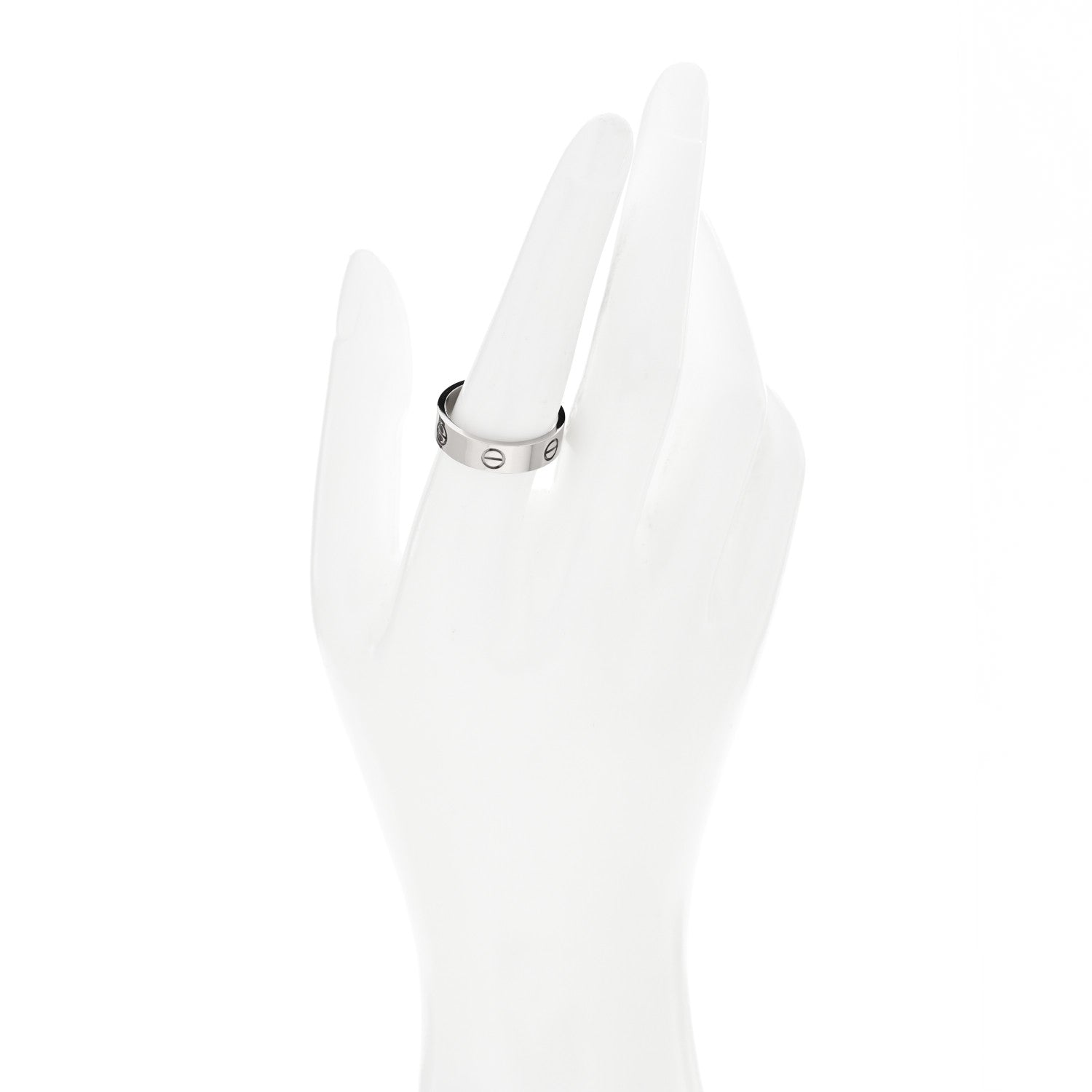 Cartier 18K White Gold 5.5mm LOVE Ring 58 8.25 2 of 5