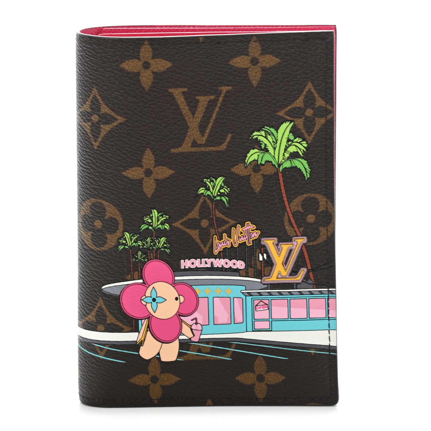 Monogram 2021 Christmas Animation Hollywood Passport Cover Fuchsia