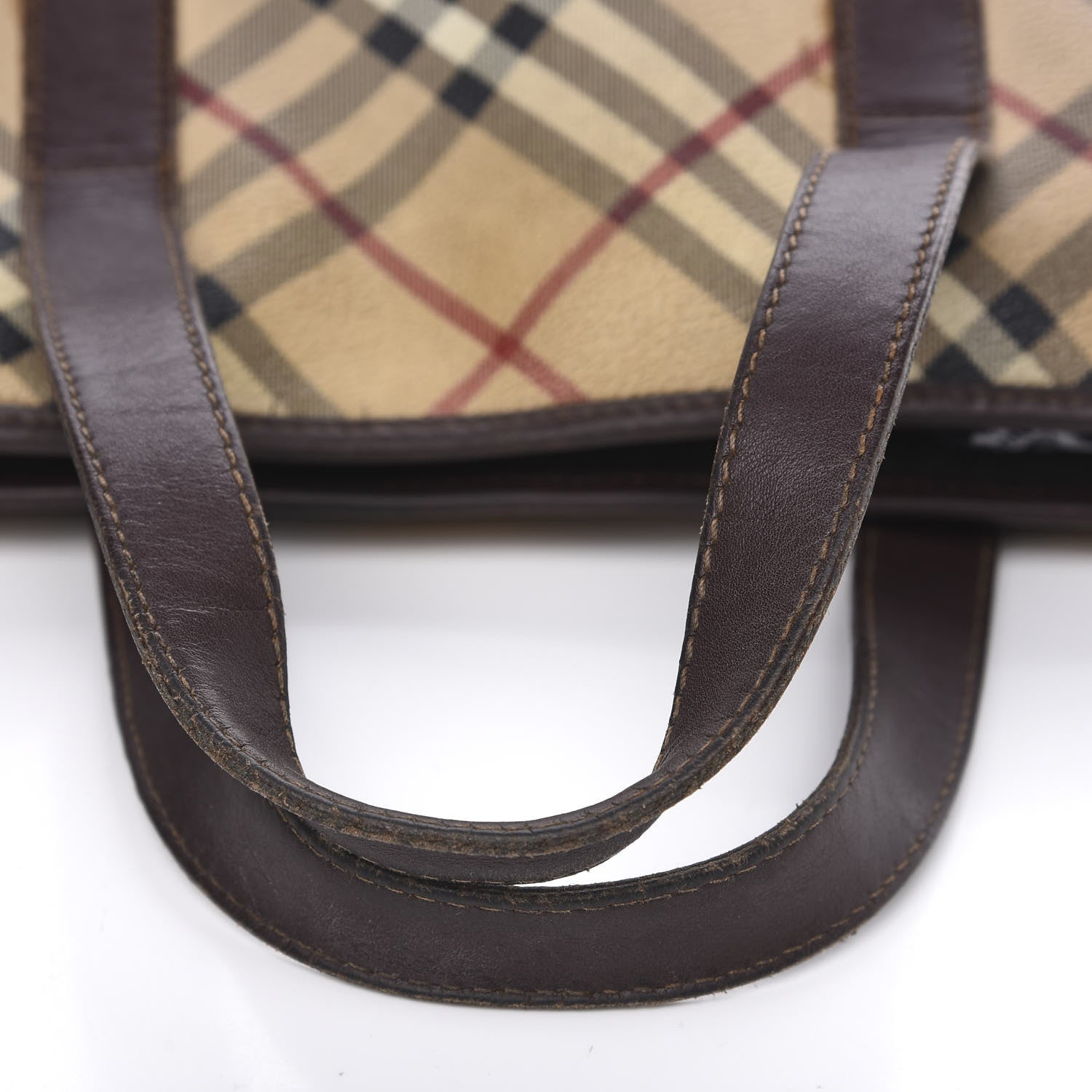 Burberry Haymarket Check Studded Tote Chocolate 12 of 21