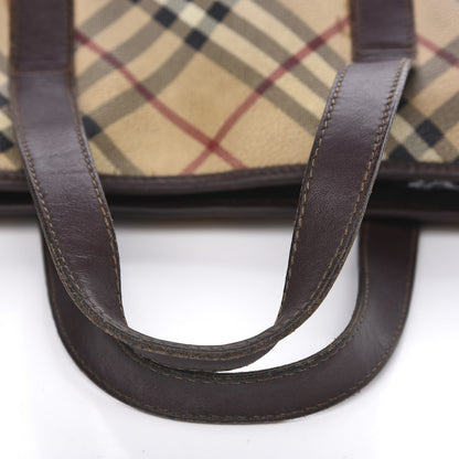 Burberry Haymarket Check Studded Tote Chocolate 12 of 21