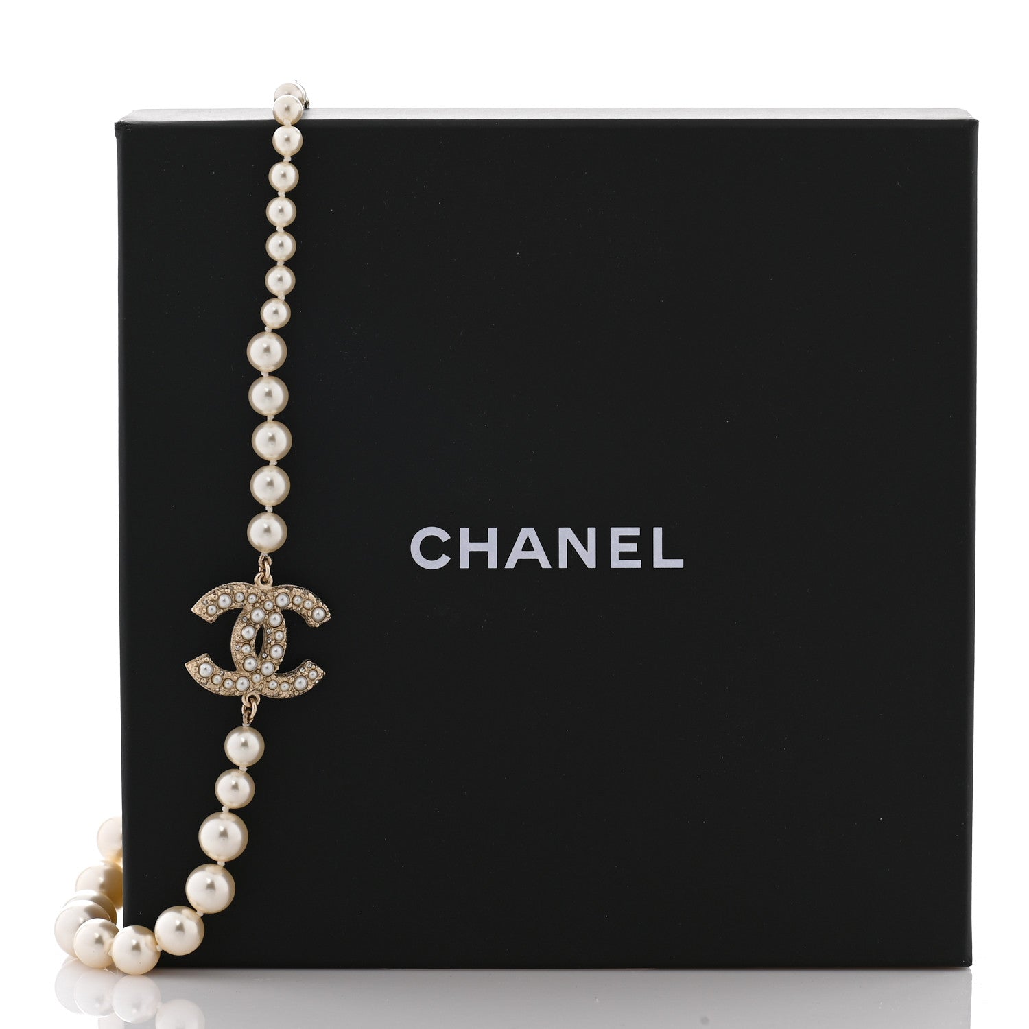 Chanel Pearl CC 100th Anniversary Necklace Light Gold 7 of 7