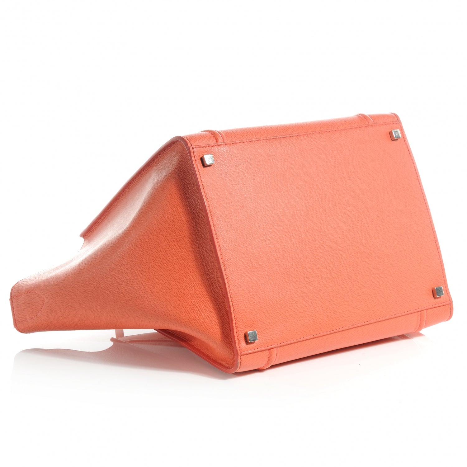 Celine Grained Calfskin Small Phantom Luggage Coral 4 of 9