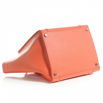 Celine Grained Calfskin Small Phantom Luggage Coral 4 of 9