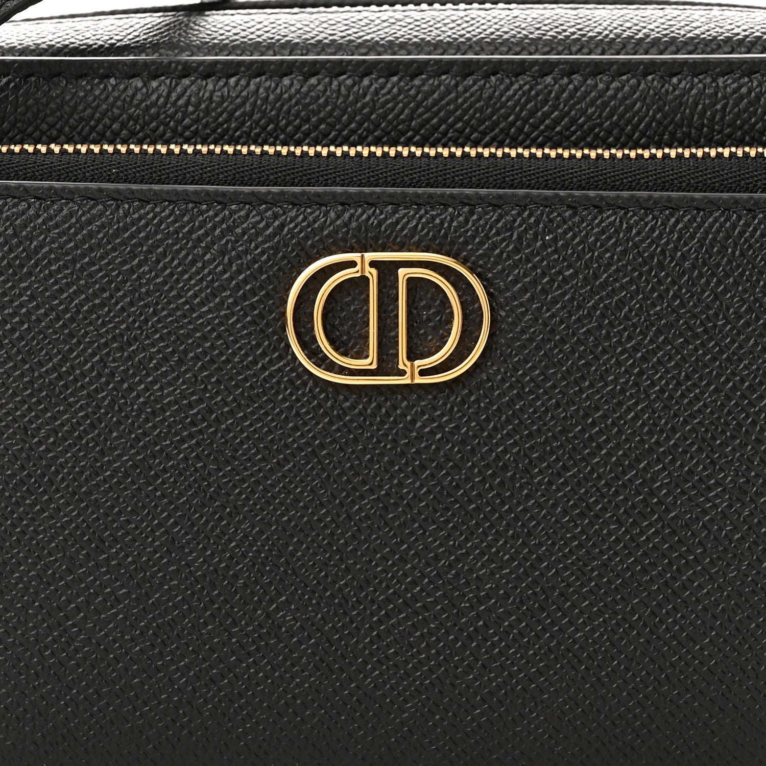 Christian Dior Grained Calfskin Caro Double Pouch Black 7 of 9