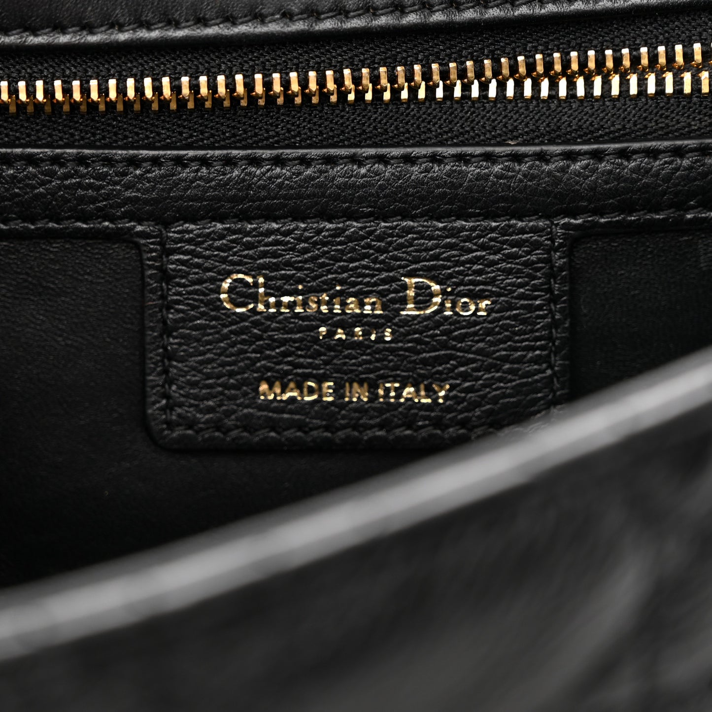 Calfskin Cannage Medium Caro Bag Black